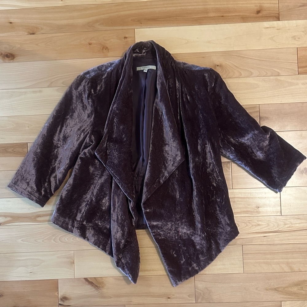 RW&CO. Crushed velvet waterfall Jacket